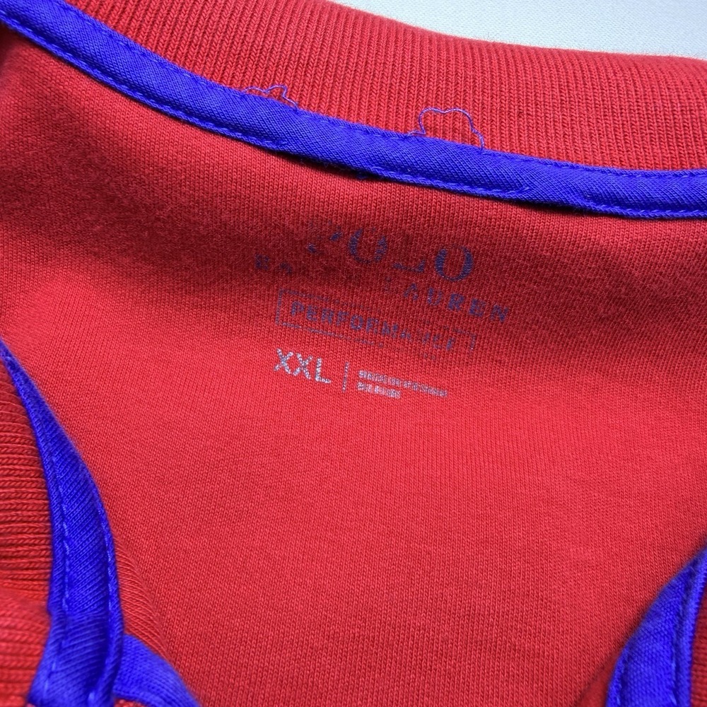 Polo Ralph Lauren XXL Track Red Cotton Pony Logo Knit Performance Jacket - Picture 10 of 10